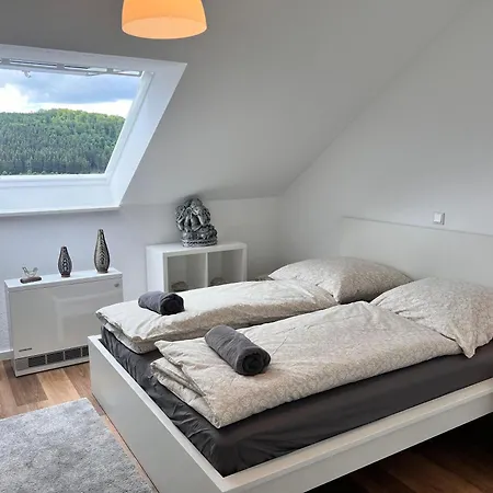 Gemuetliche 3-zimmer-wohnung Mit Panoramablick Und Kostenlosem Ueberdachten Parkplatz Lägenhet Winterberg
